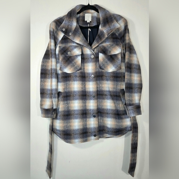 JOIE PLAID WOOL BLEND JACKET. - Picture 2 of 9